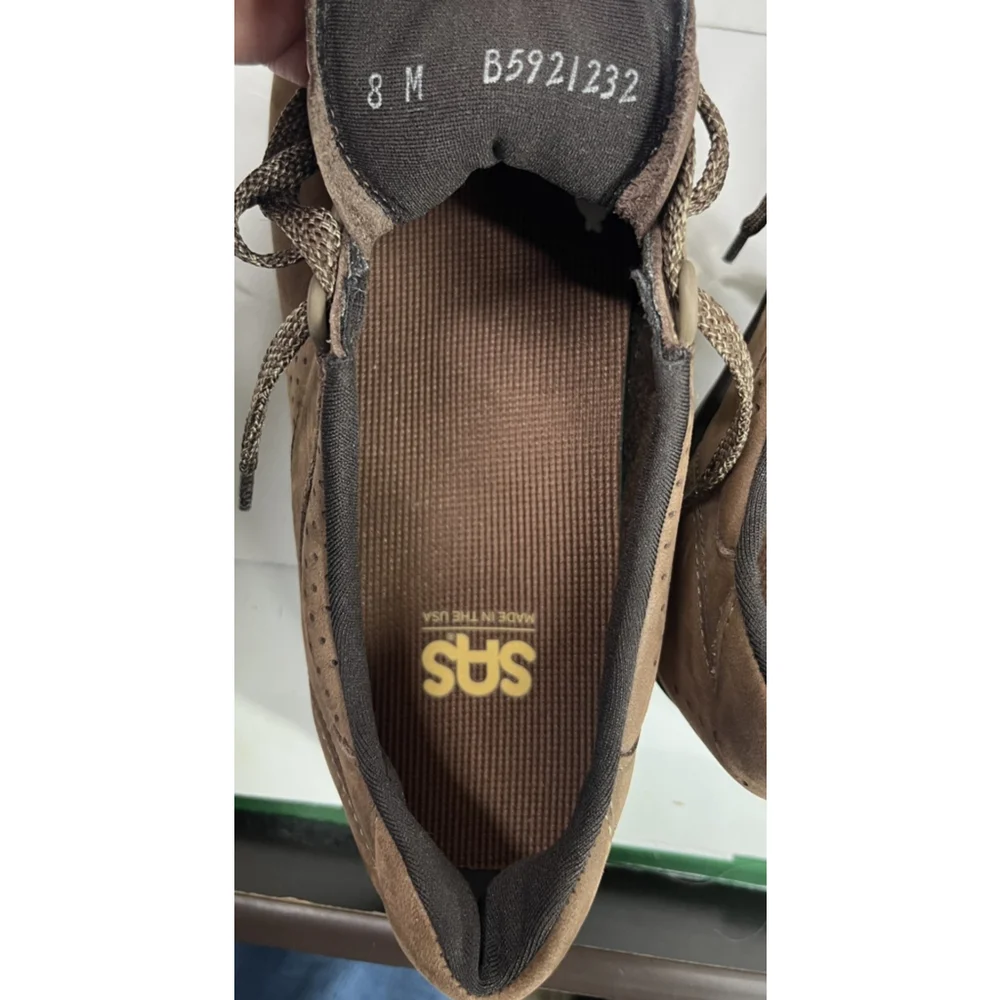 SAS Walk Easy Shoes Size 8 M Brown Nubuck Leather Comfort‎ Made USA New W/O Box